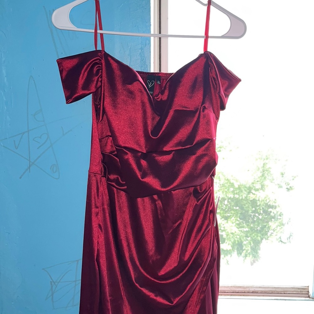 Valencia Formal Off-The-Shoulder Wrap Dress